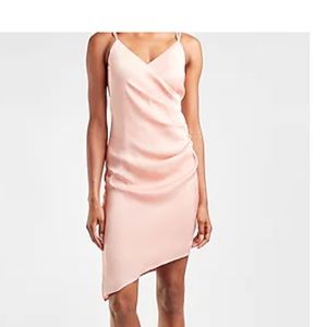 Express - Ruched side wrap mini dress